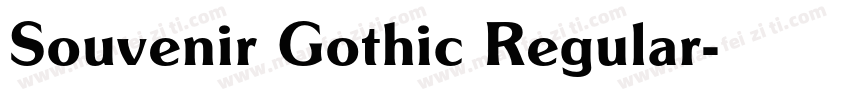 Souvenir Gothic Regular字体转换